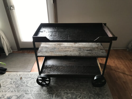 Custom Antiqued Barcart - Image 3